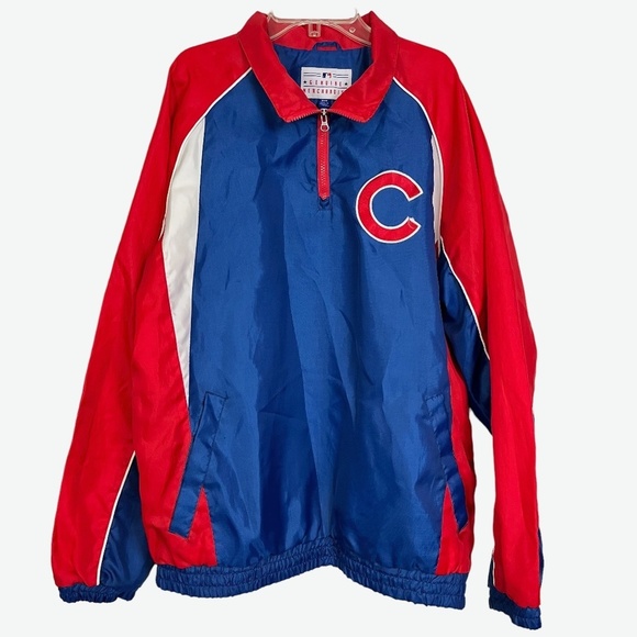 General Merchandise Other - GENERAL MERCHANDISE Chicago Cubs Red White Blue Windbreaker Baseball Jacket sz M